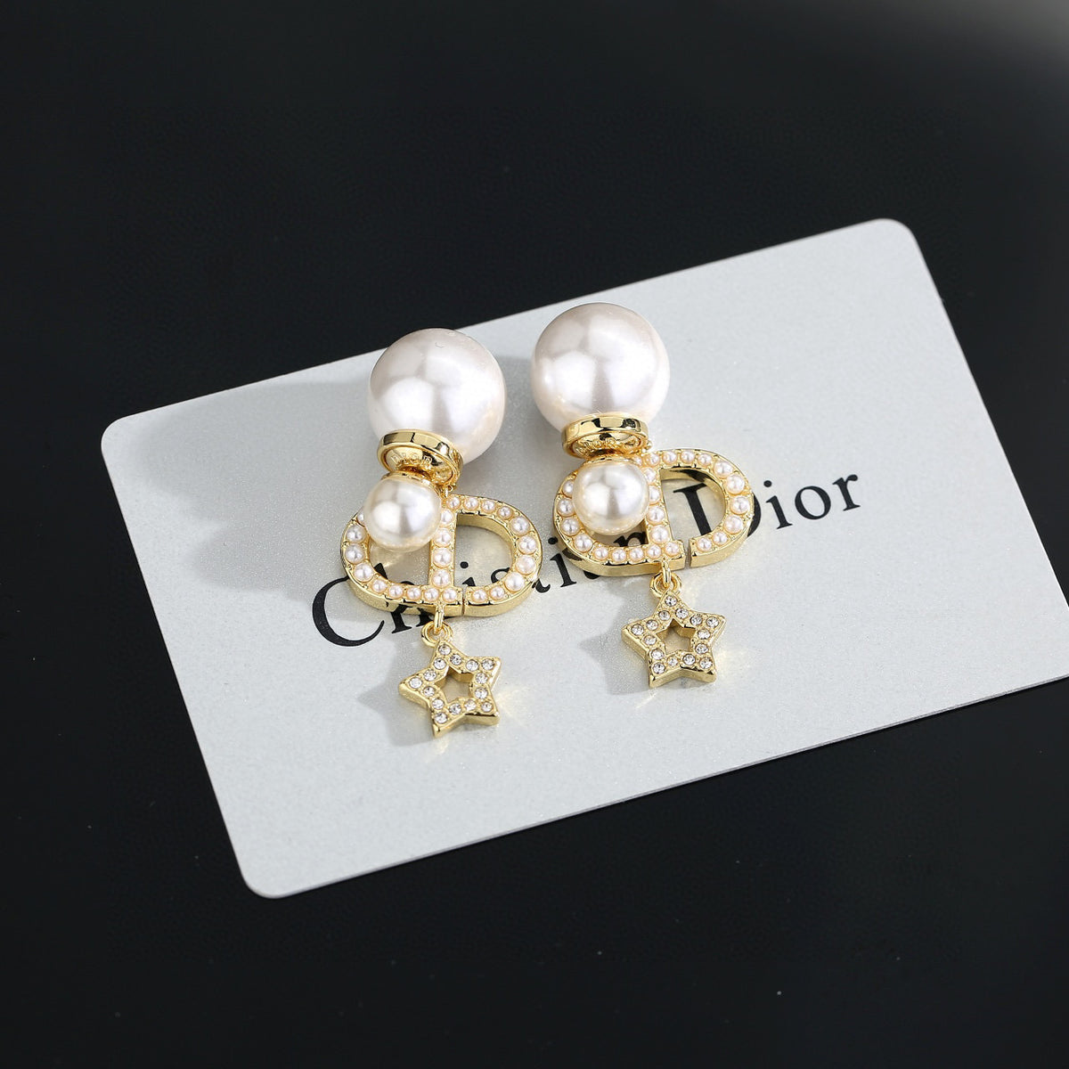 Dior CD Pearl-Look Stud Earrings - product image 1