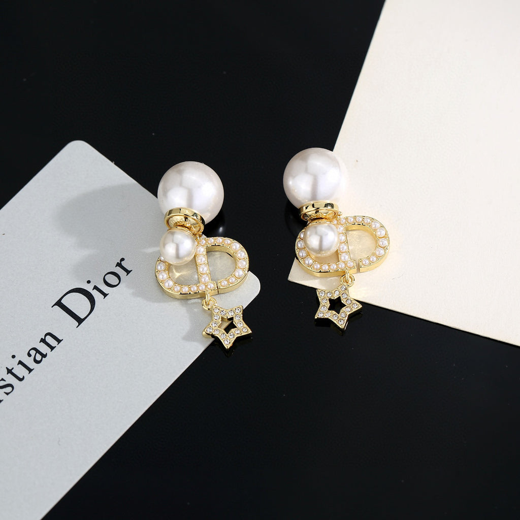 Dior CD Pearl-Look Stud Earrings - product image 4