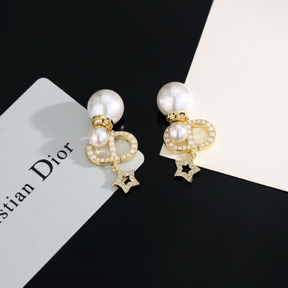 Dior CD Pearl-Look Stud Earrings - product image 4