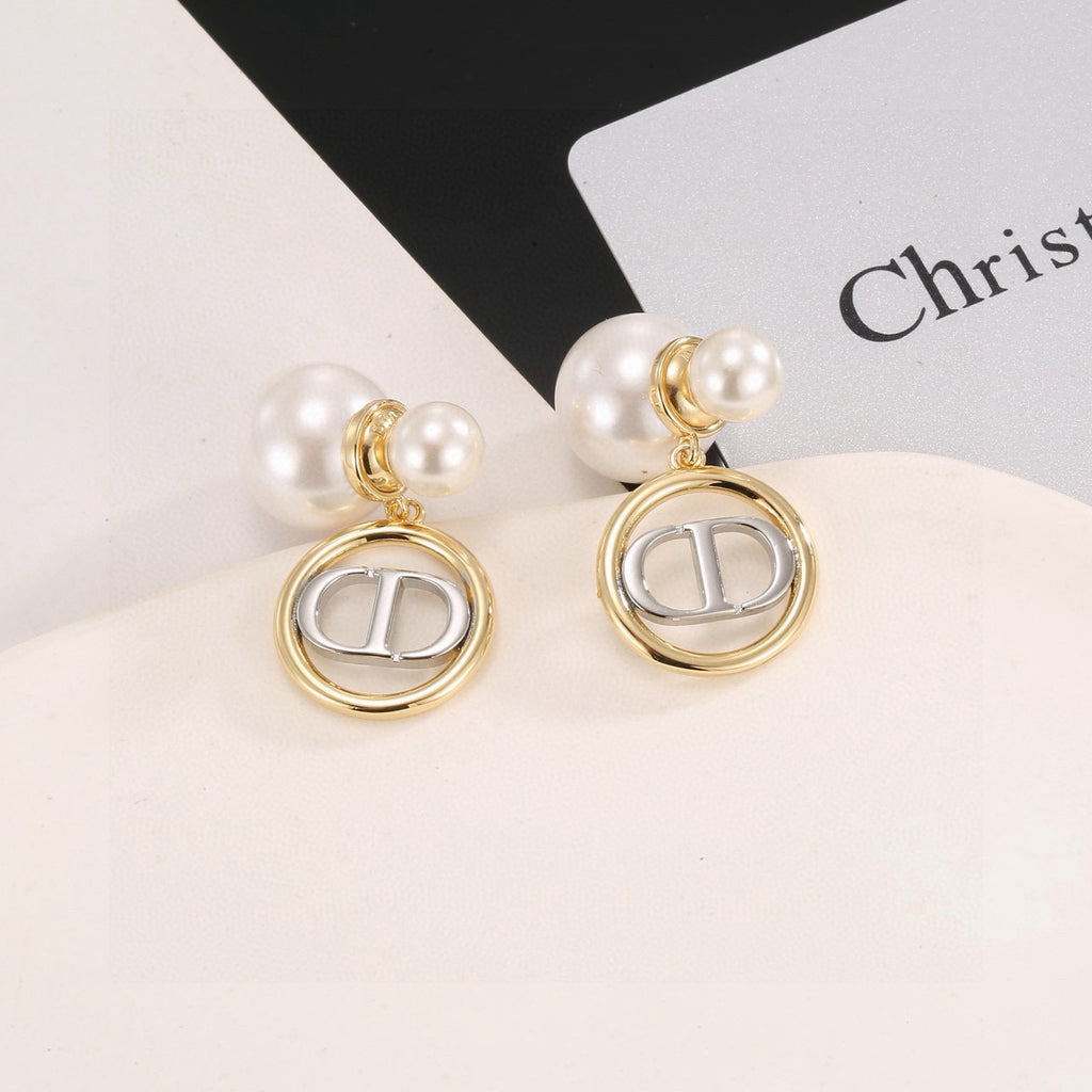 Dior Crystal-Accent CD Stud Earrings - product image 5