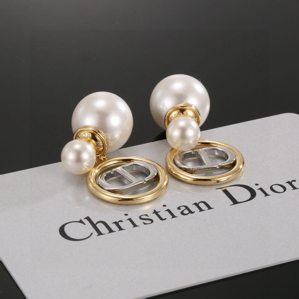 Dior Crystal-Accent CD Stud Earrings - product image 4