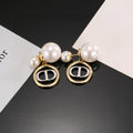Dior Crystal-Accent CD Stud Earrings - product image 1