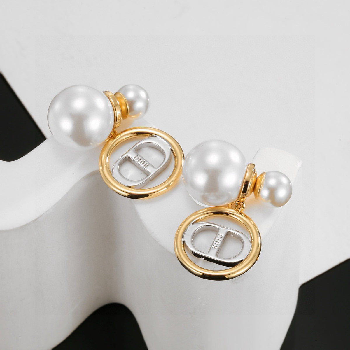 Dior Crystal-Accent CD Stud Earrings - product image 6