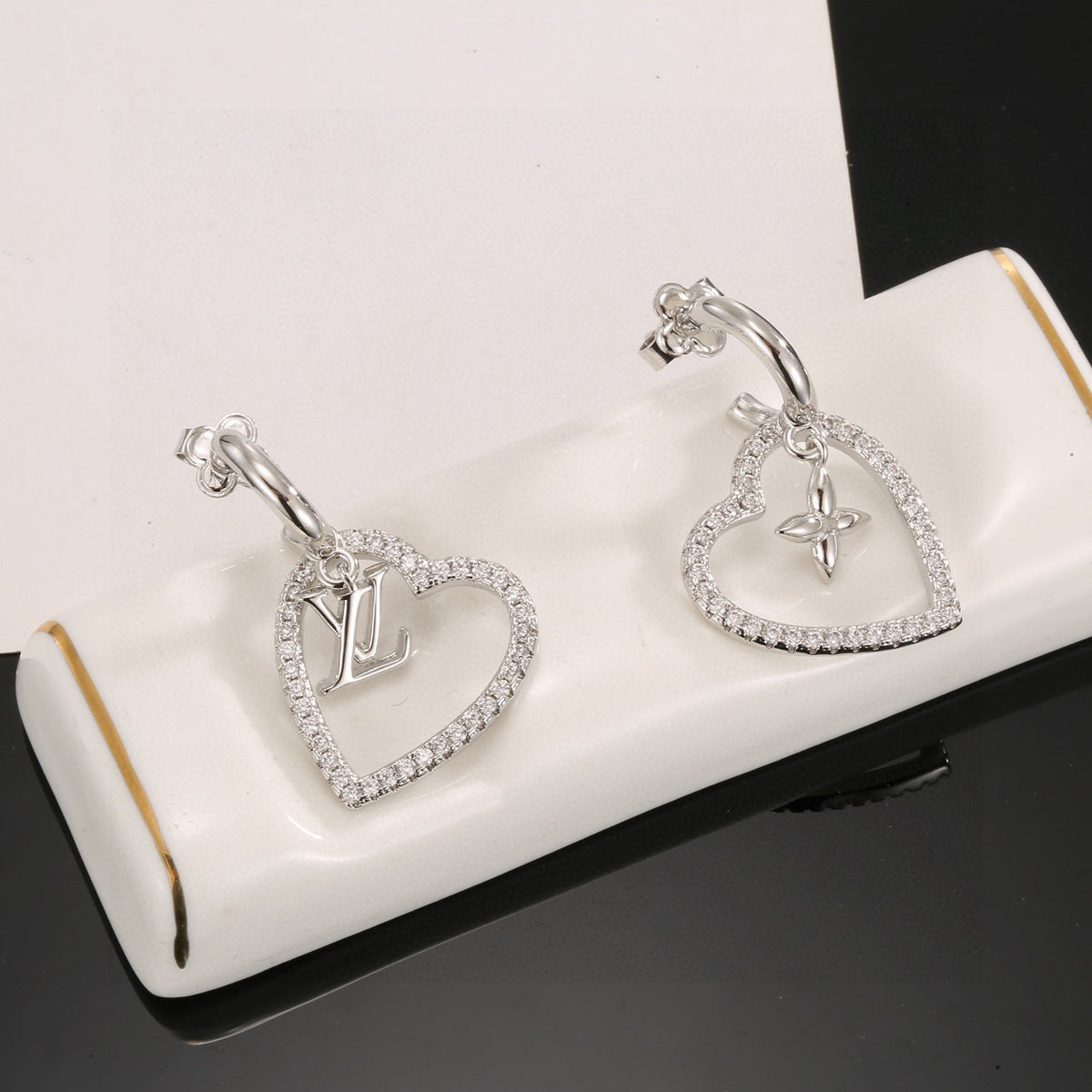 Louis Vuitton LV Letter Stud Earrings - album image 8