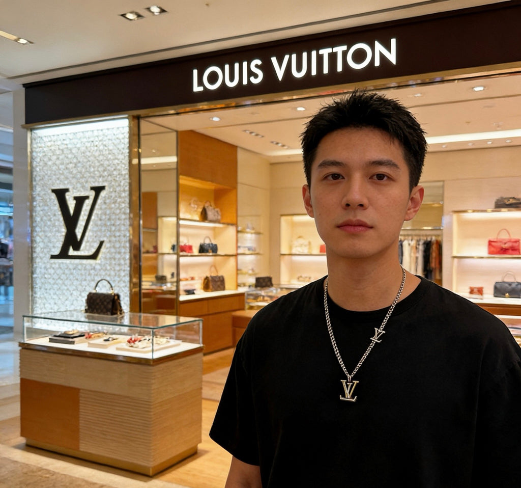 Louis Vuitton Silver-Tone Antiqued Chain Necklace - album image 7