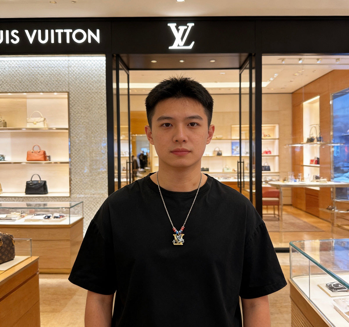 Louis Vuitton Silver-Tone Antiqued Chain Necklace - album image 7