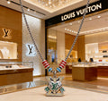 Louis Vuitton Silver-Tone Antiqued Chain Necklace - album image 1