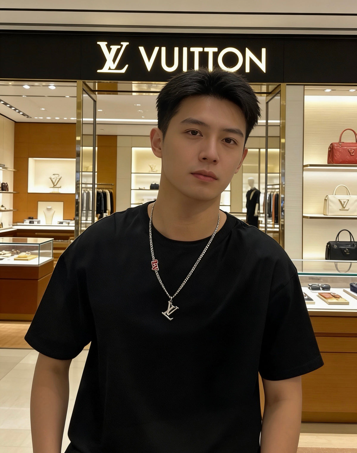 Louis Vuitton Silver-Tone Antiqued Chain Necklace - album image 7