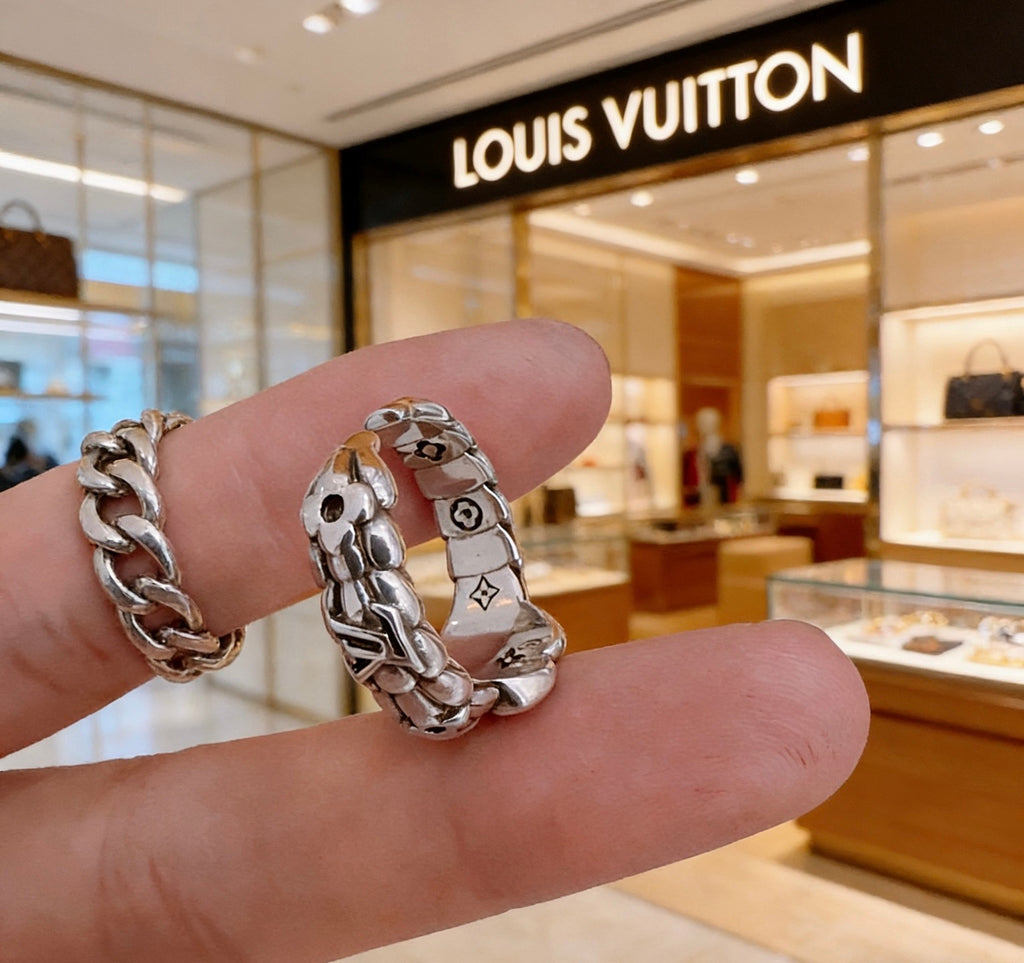 Louis Vuitton Silver-Tone Antiqued Ring - album image 6