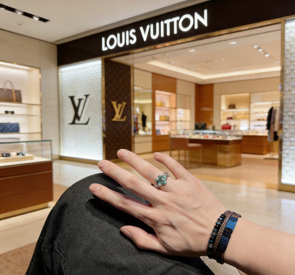 Louis Vuitton Silver-Tone Antiqued Ring - album image 8