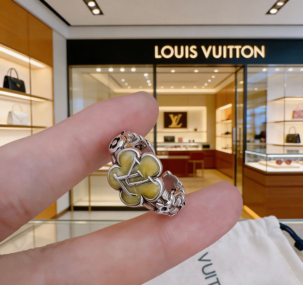 Louis Vuitton Silver-Tone Antiqued Ring - album image 5