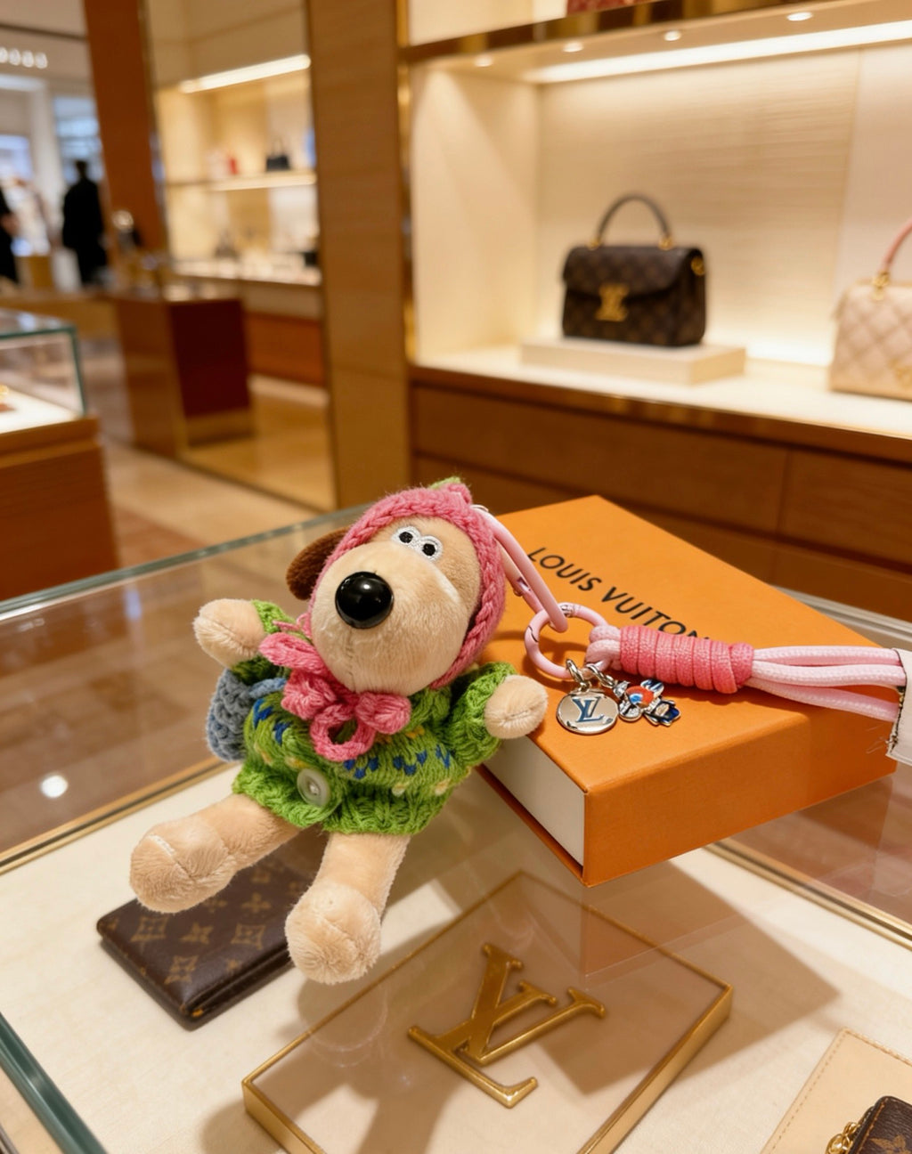 Louis Vuitton Pink Hooded Plush Character Bag Charm - album image 3