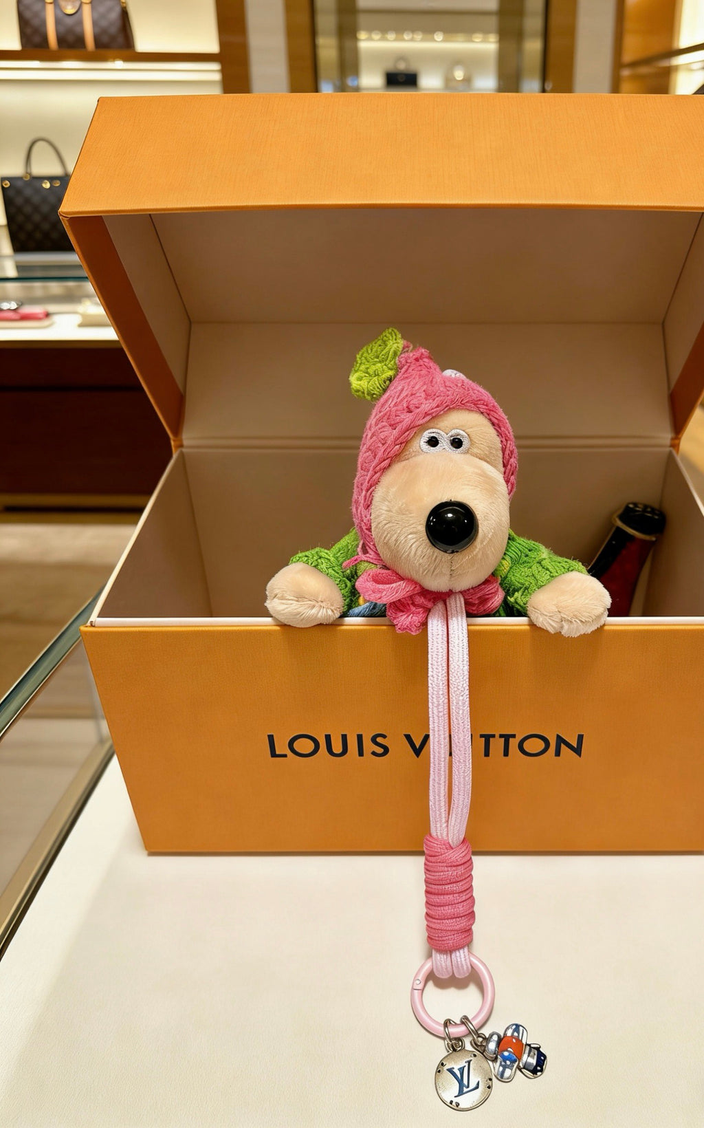 Louis Vuitton Pink Hooded Plush Character Bag Charm - album image 7