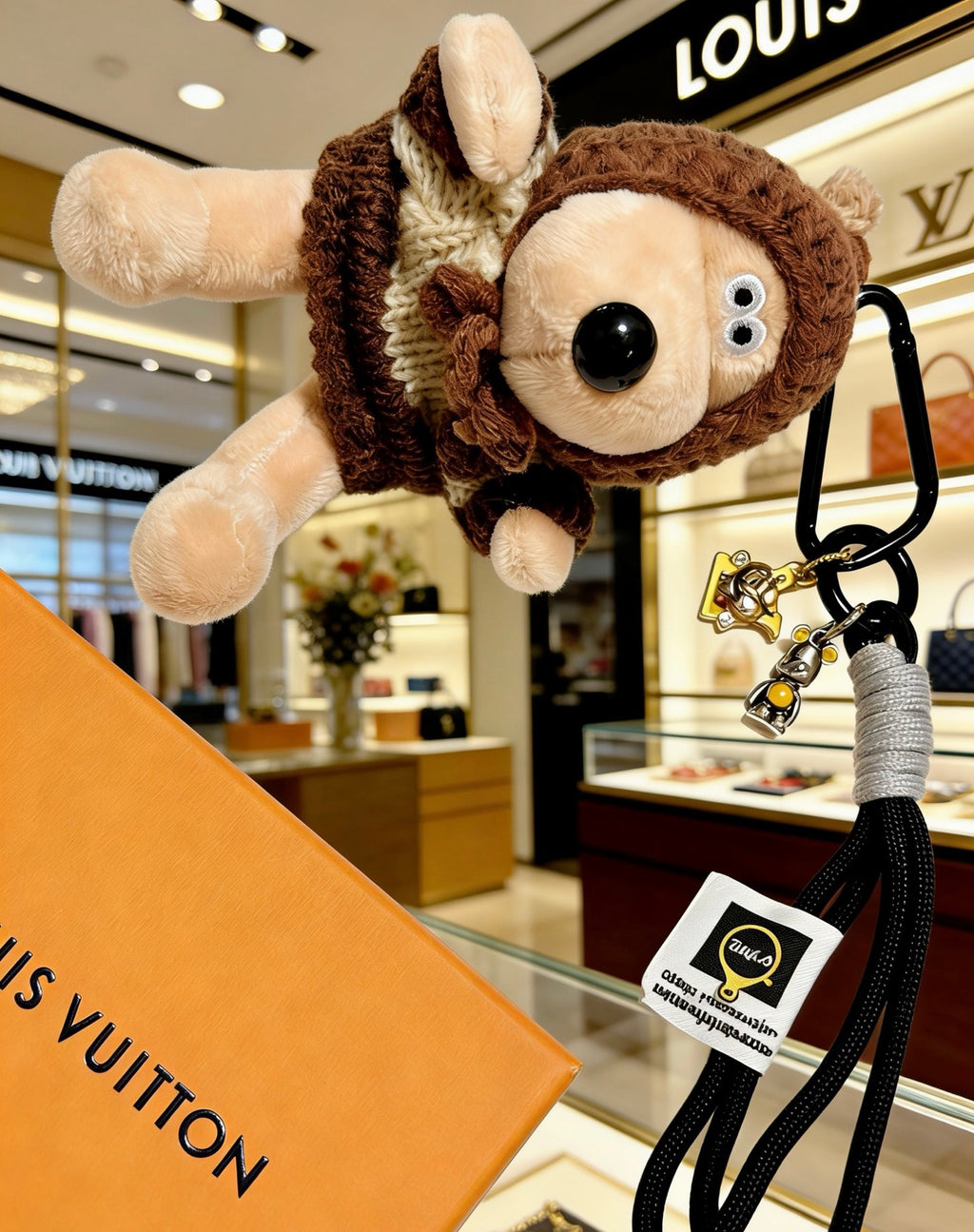 Louis Vuitton Brown Hooded Plush Character Bag Charm - album image 5