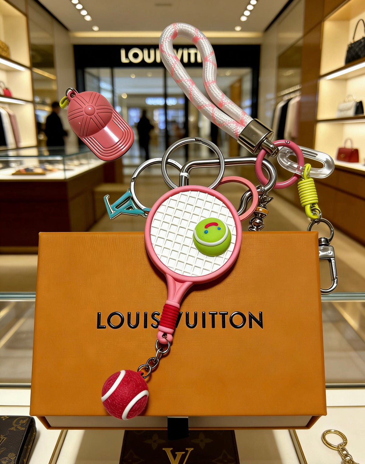 Louis Vuitton Pink and Green Character Bag Charm - album image 3