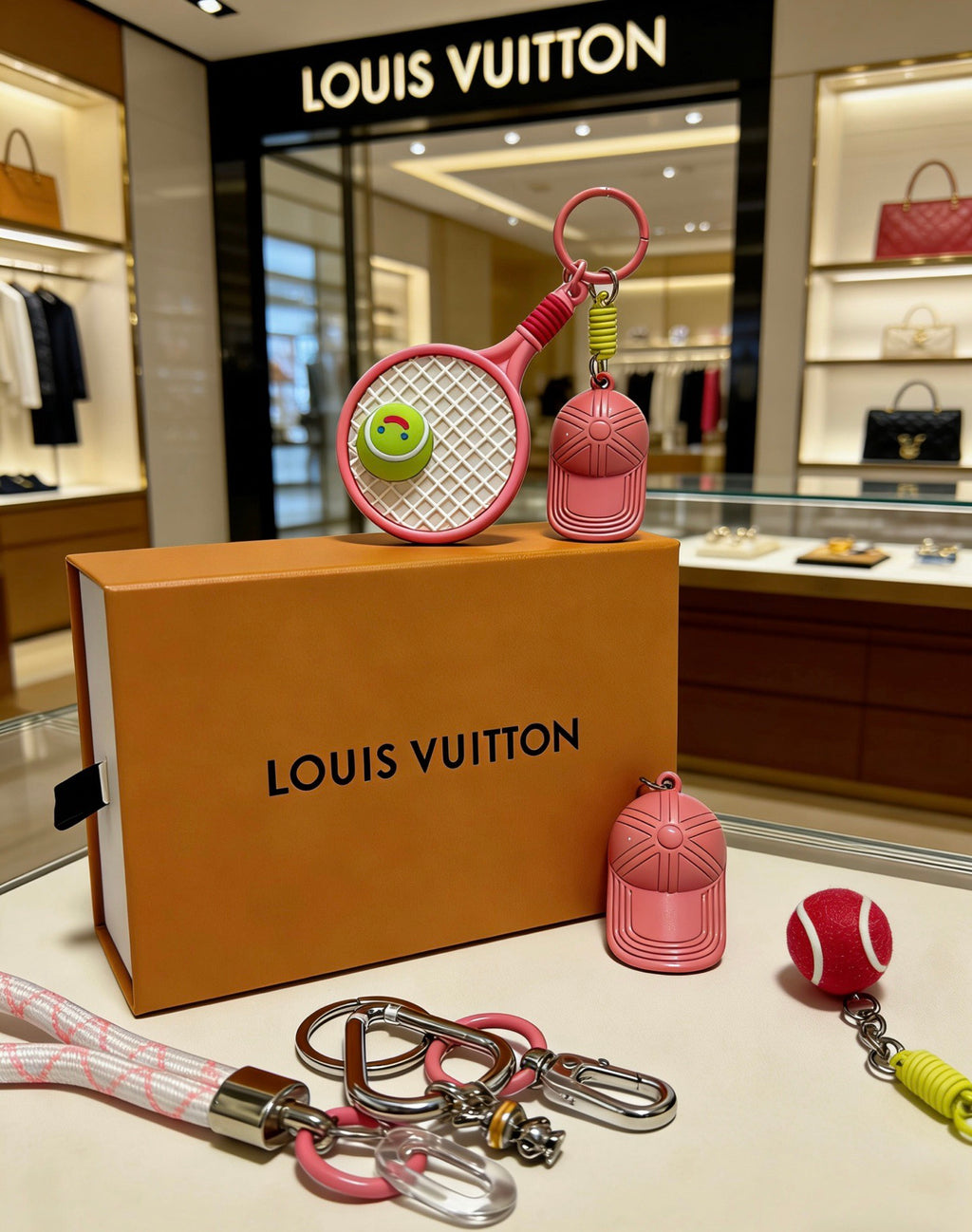 Louis Vuitton Pink and Green Character Bag Charm - album image 4
