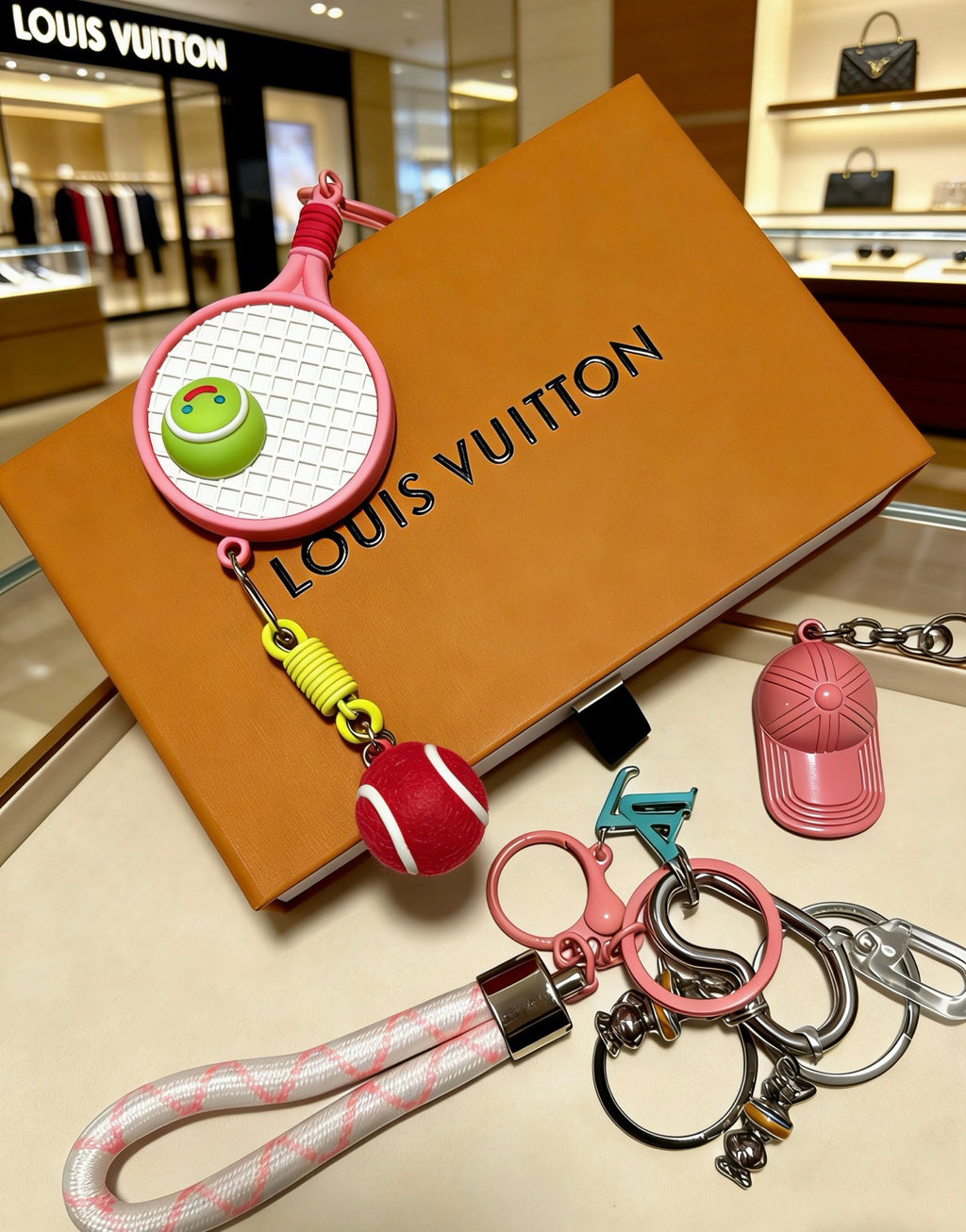 Louis Vuitton Pink and Green Character Bag Charm - album image 7