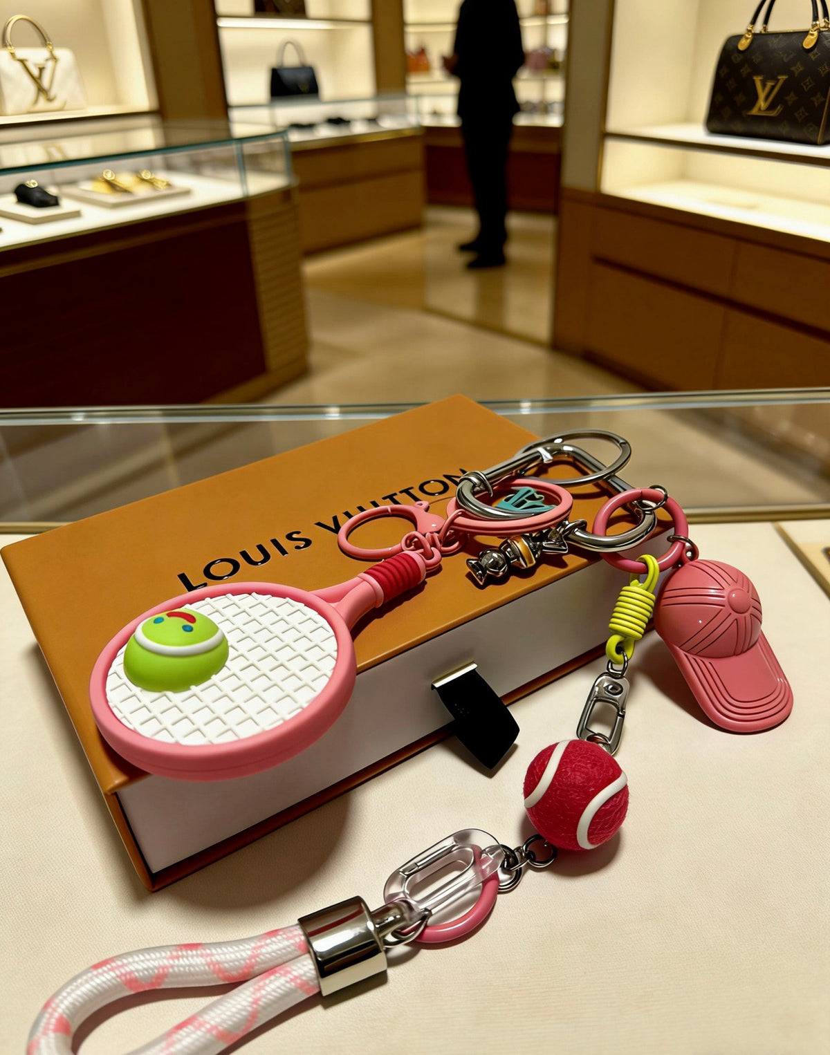 Louis Vuitton Pink and Green Character Bag Charm - album image 5