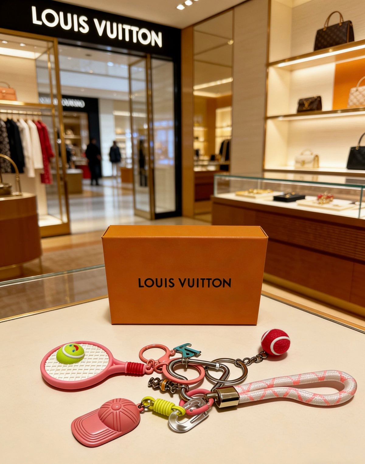 Louis Vuitton Pink and Green Character Bag Charm - album image 2