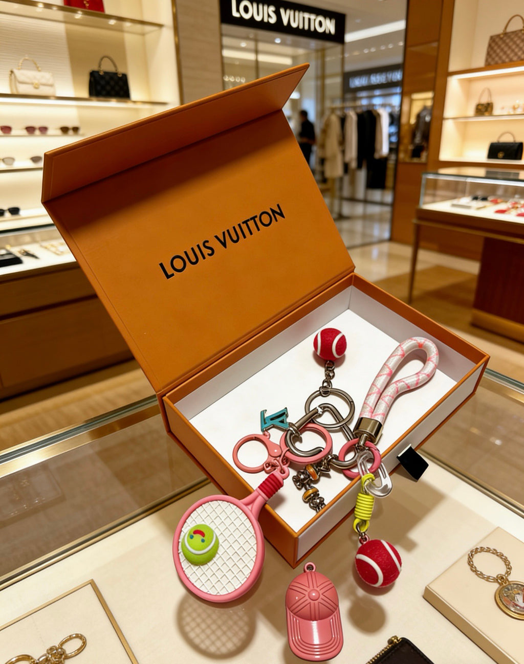 Louis Vuitton Pink and Green Character Bag Charm - album image 1