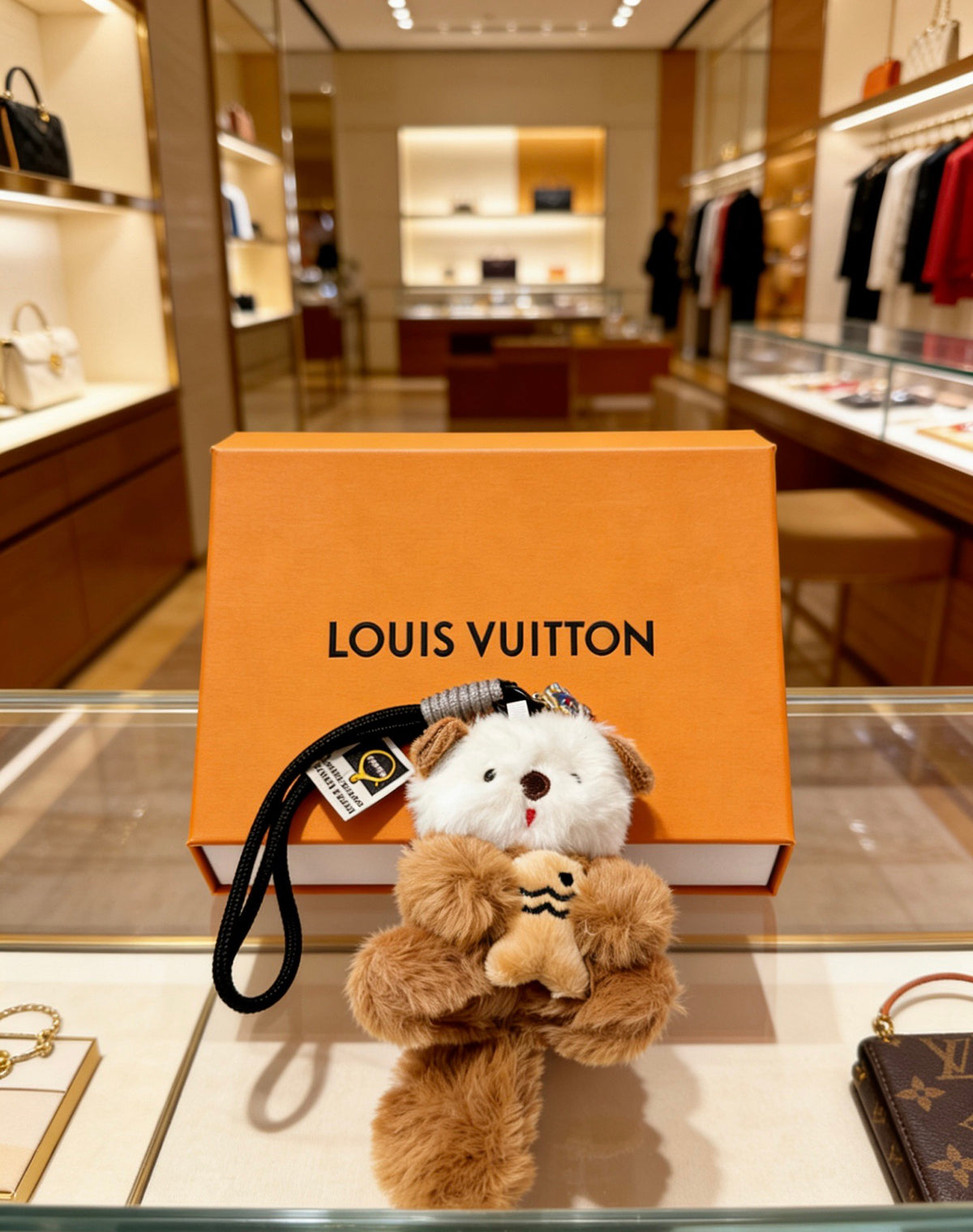 Louis Vuitton Brown Plush Character Bag Charm - album image 3
