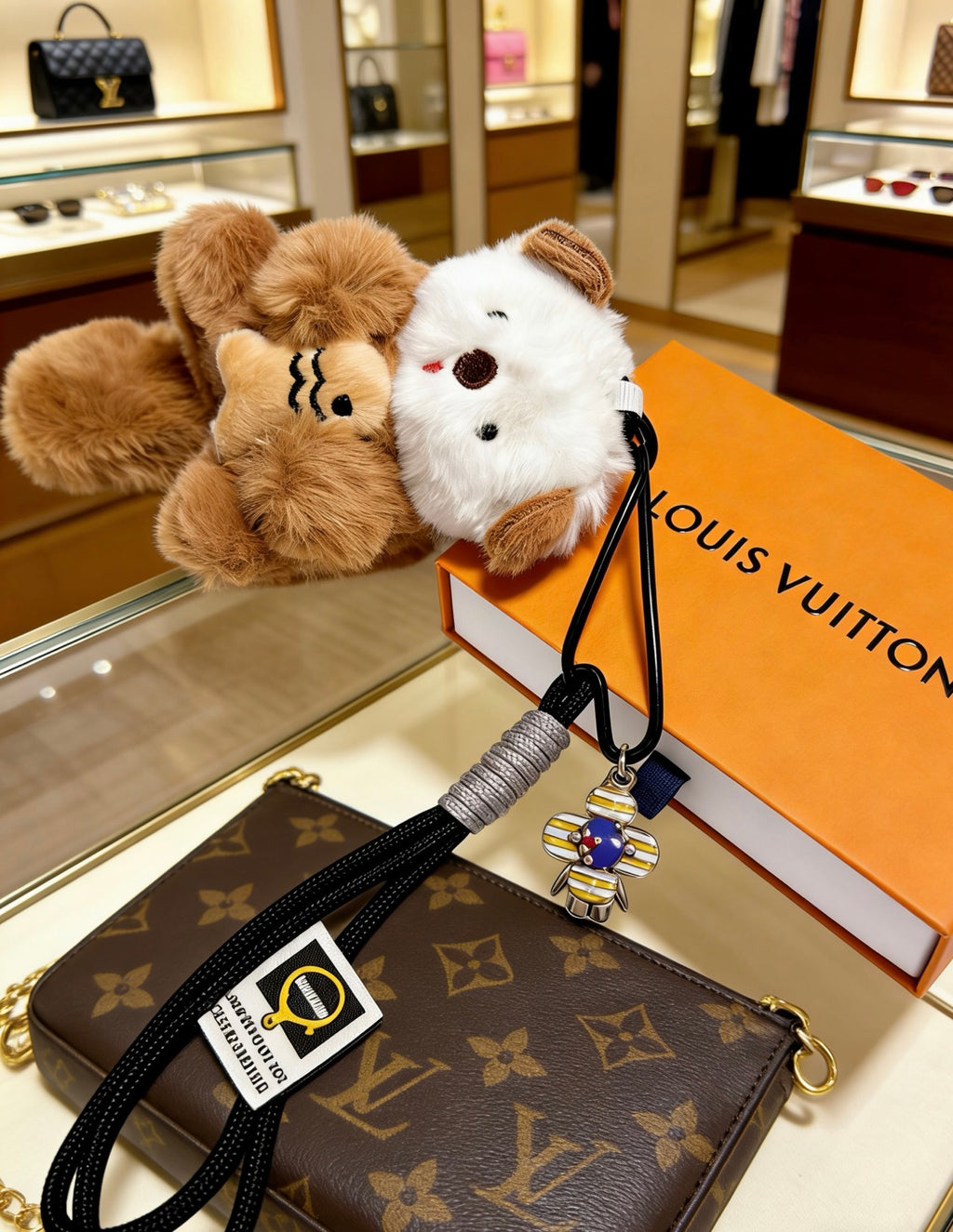 Louis Vuitton Brown Plush Character Bag Charm - album image 4