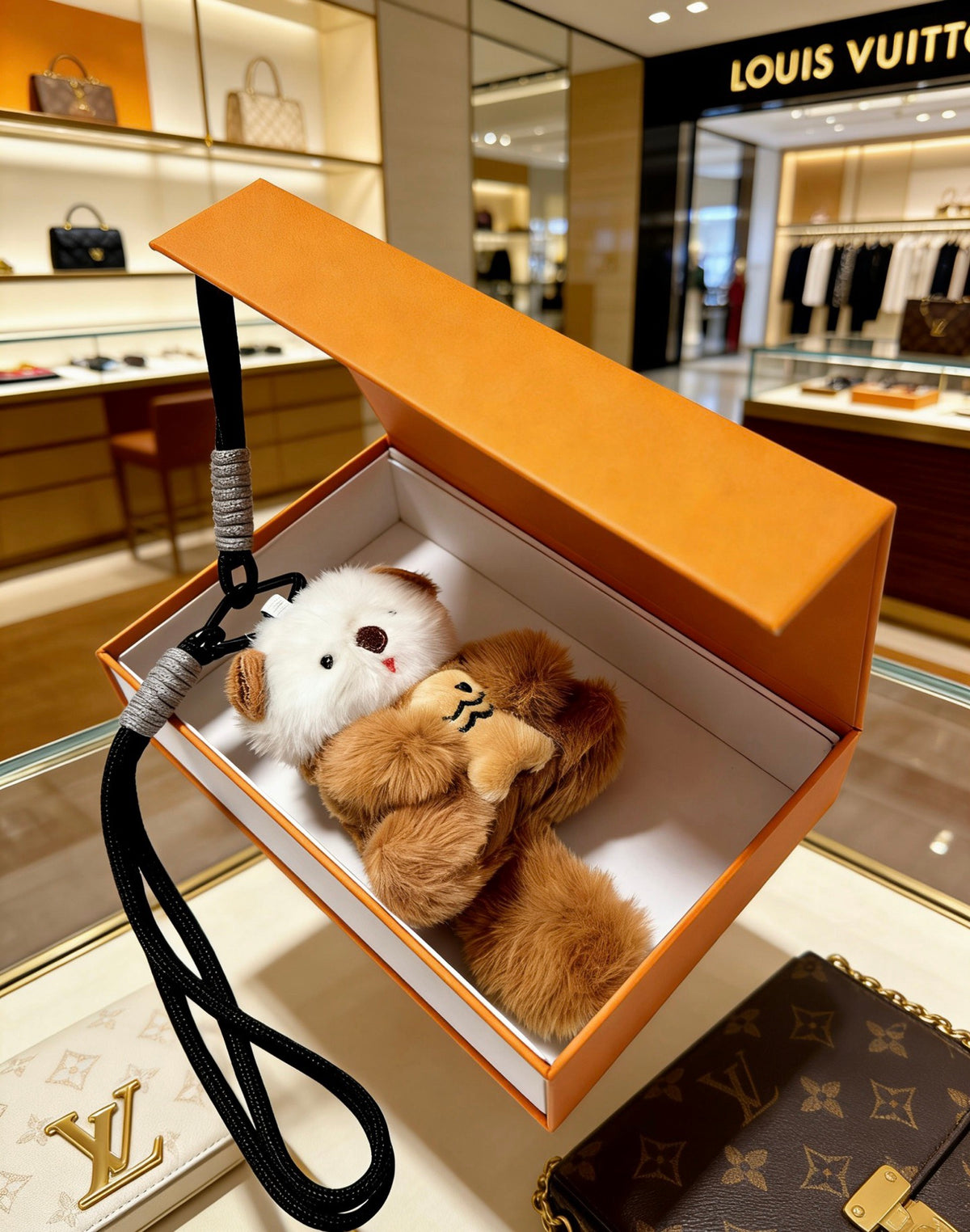 Louis Vuitton Brown Plush Character Bag Charm - album image 6