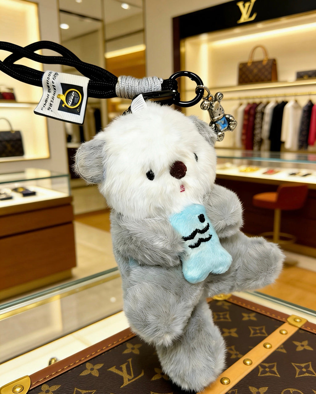 Louis Vuitton Pale Blue Plush Character Bag Charm - album image 1
