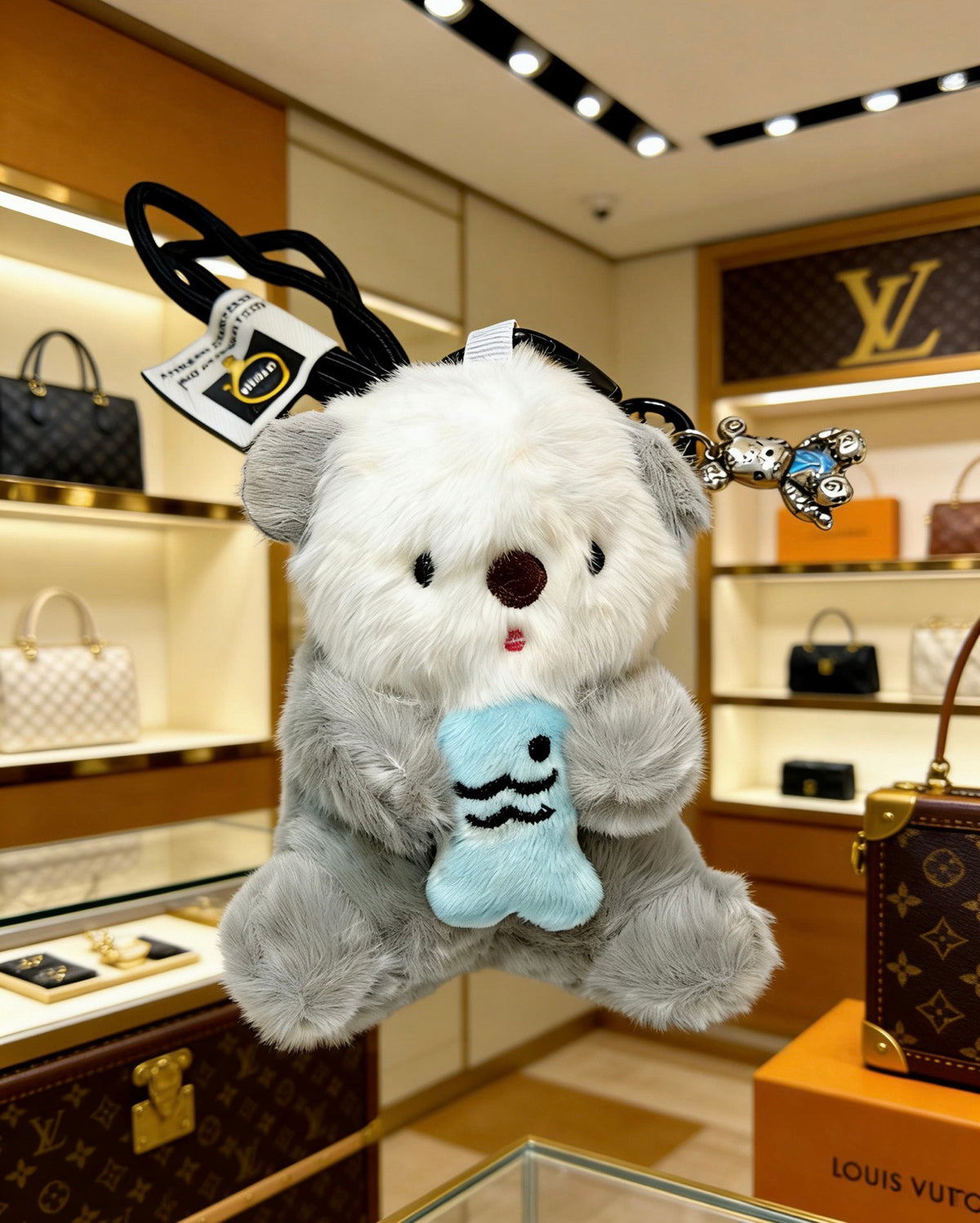 Louis Vuitton Pale Blue Plush Character Bag Charm - album image 3