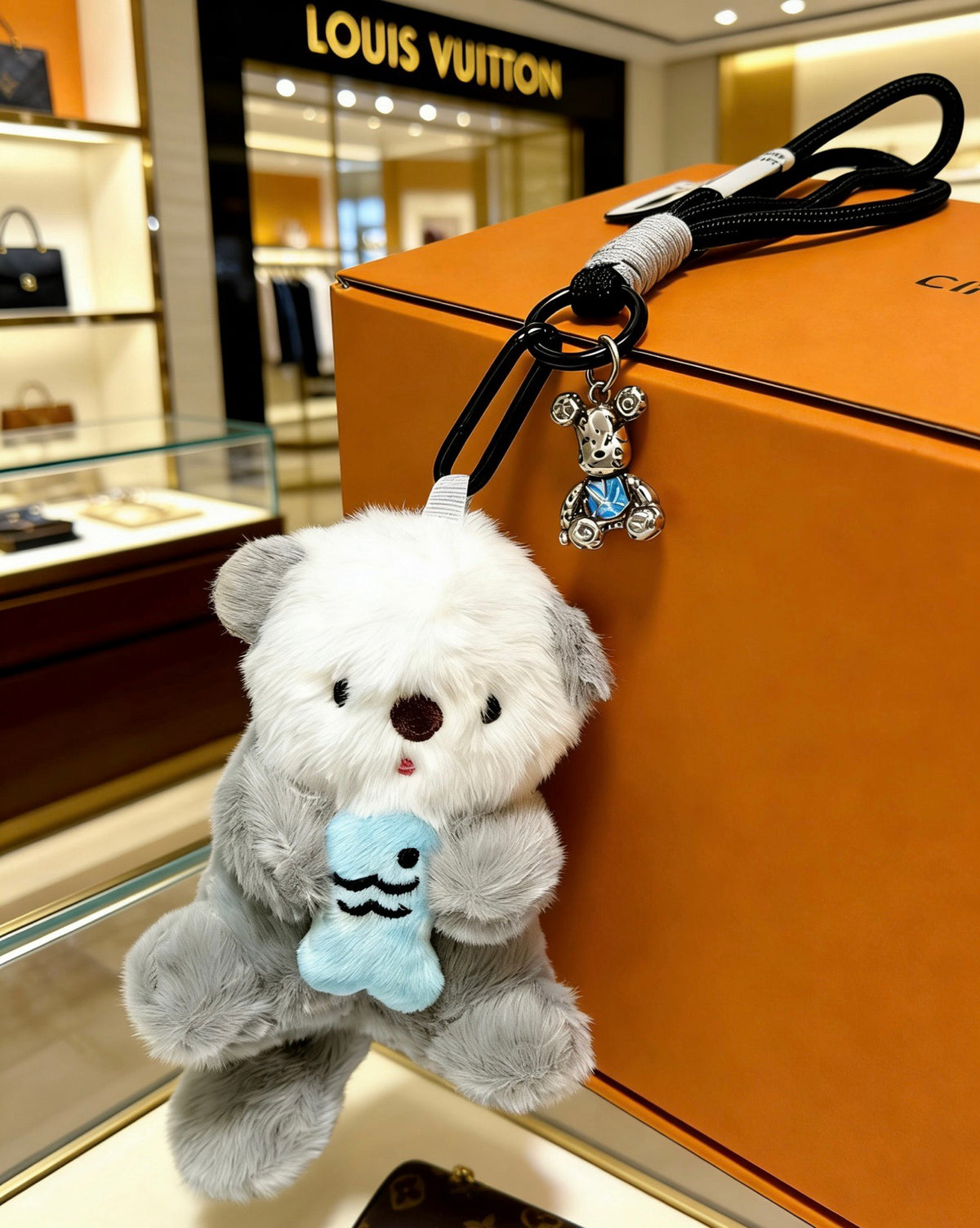 Louis Vuitton Pale Blue Plush Character Bag Charm - album image 2
