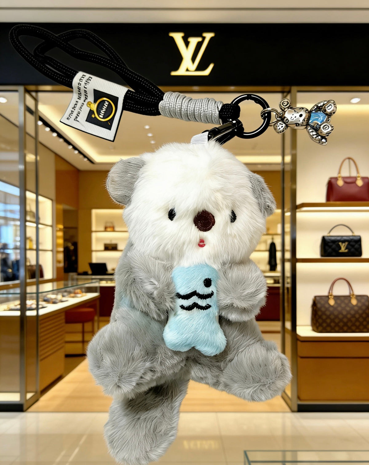 Louis Vuitton Pale Blue Plush Character Bag Charm - album image 6