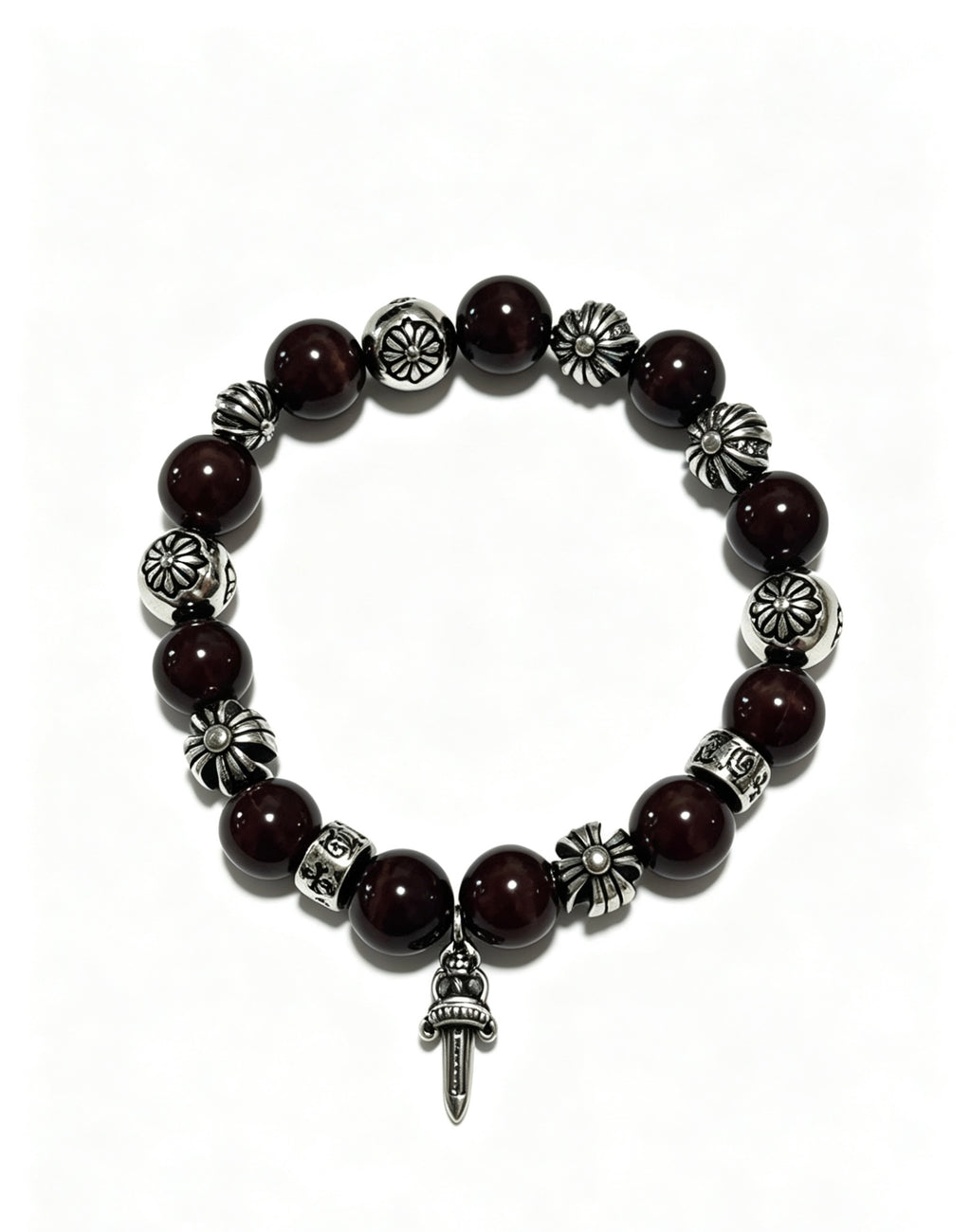 Chrome Hearts Cross Fleur-de-Lis Agate Pendant Antiqued Bracelet - album image 3