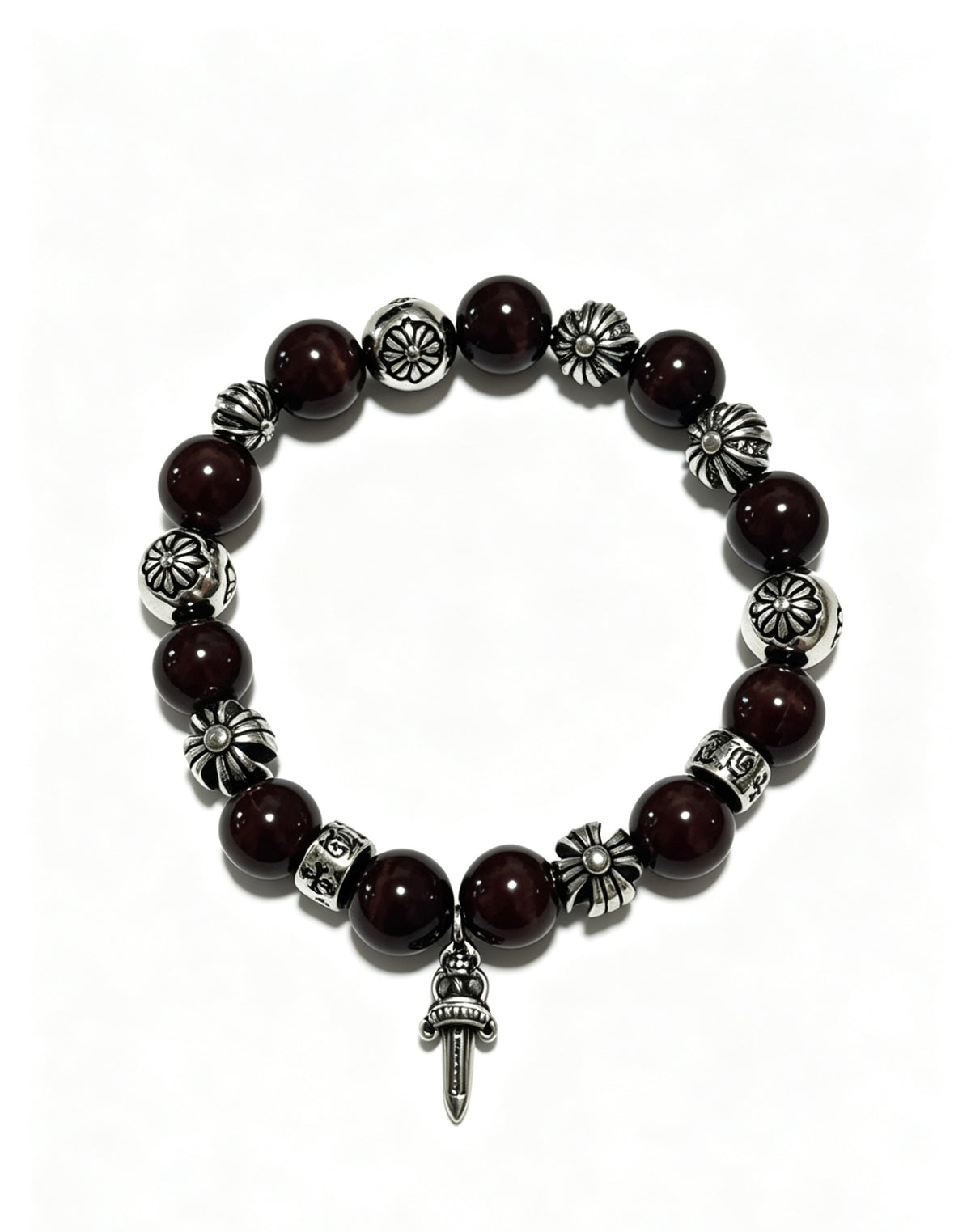 Chrome Hearts Cross Fleur-de-Lis Agate Pendant Antiqued Bracelet - album image 3
