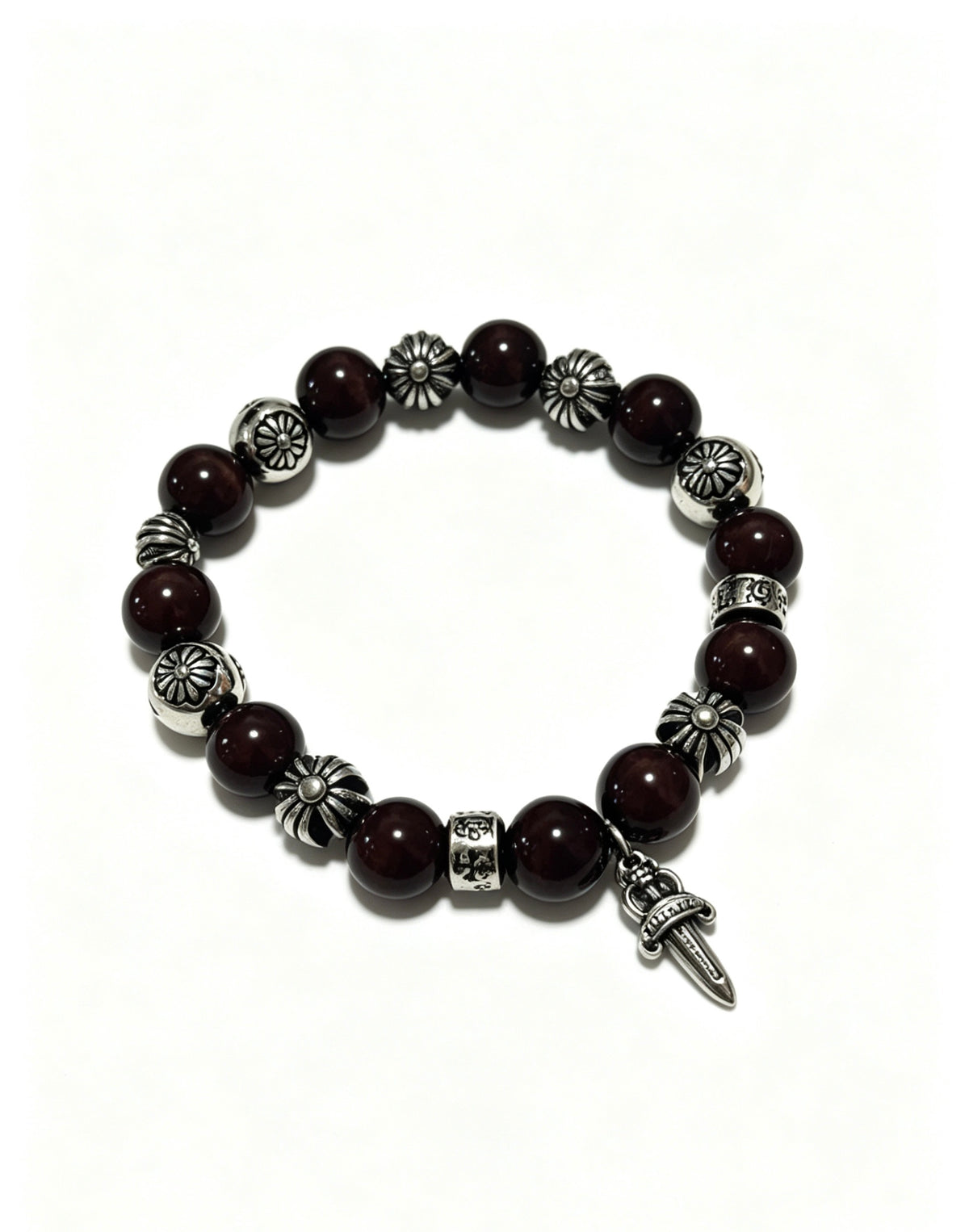 Chrome Hearts Cross Fleur-de-Lis Agate Pendant Antiqued Bracelet - album image 2