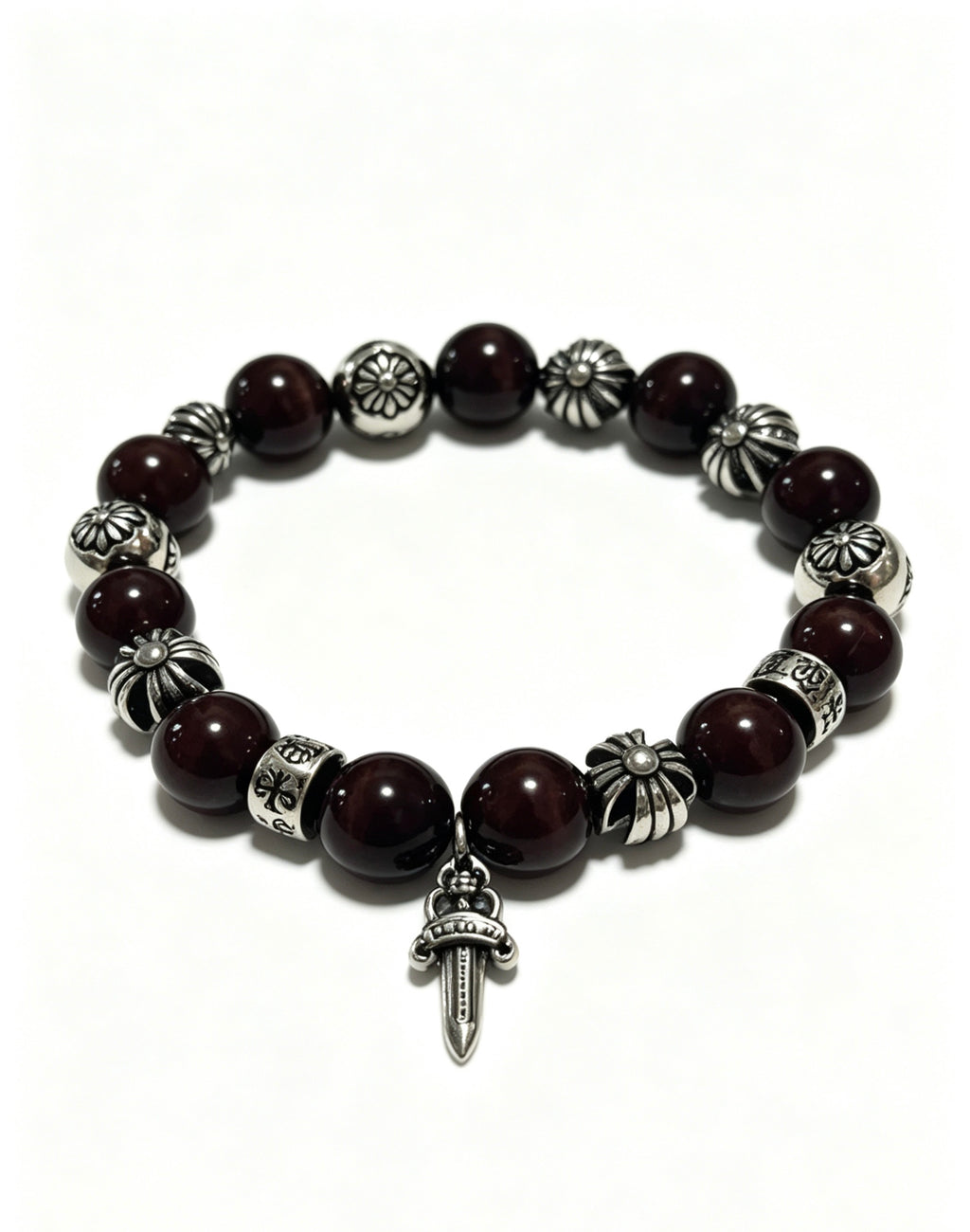 Chrome Hearts Cross Fleur-de-Lis Agate Pendant Antiqued Bracelet - album image 1