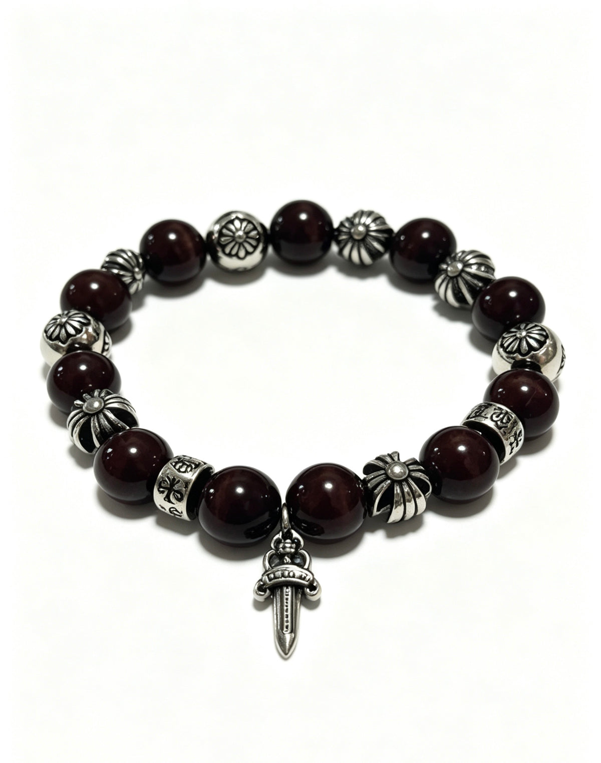 Chrome Hearts Cross Fleur-de-Lis Agate Pendant Antiqued Bracelet - album image 1