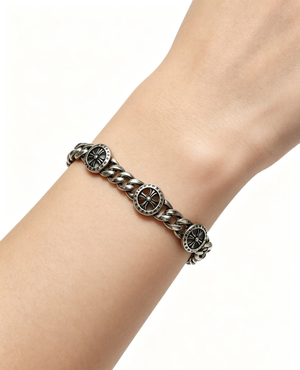 Chrome Hearts Cross Fleur-de-Lis Antiqued Polished Bracelet - album image 8