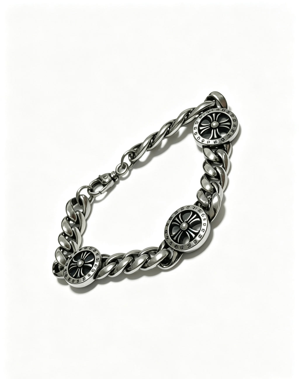 Chrome Hearts Cross Fleur-de-Lis Antiqued Polished Bracelet - album image 3