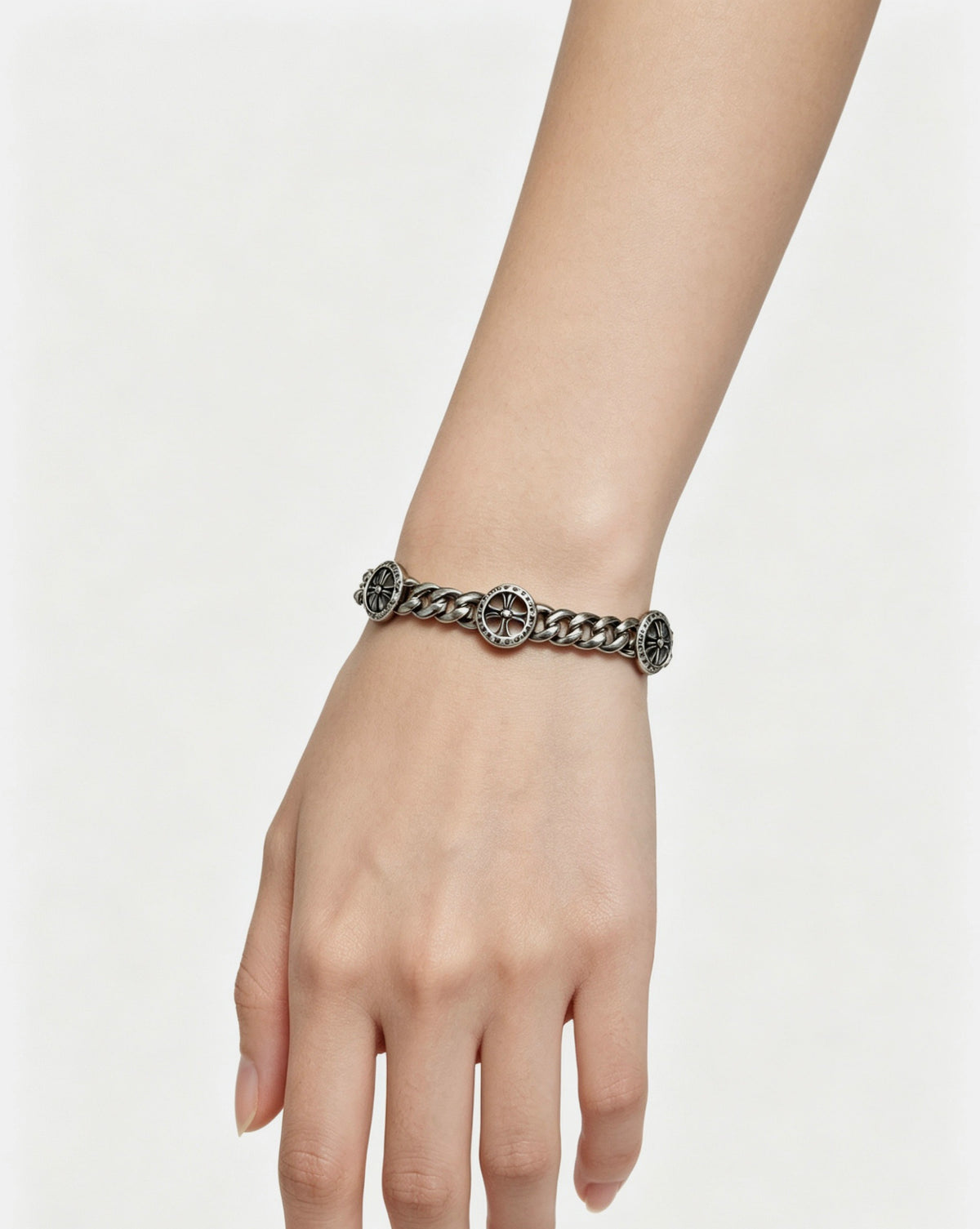 Chrome Hearts Cross Fleur-de-Lis Antiqued Polished Bracelet - album image 9