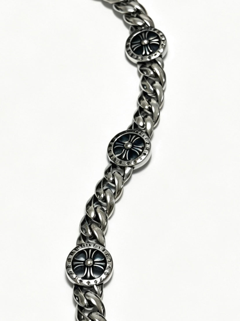 Chrome Hearts Cross Fleur-de-Lis Antiqued Polished Bracelet - album image 2