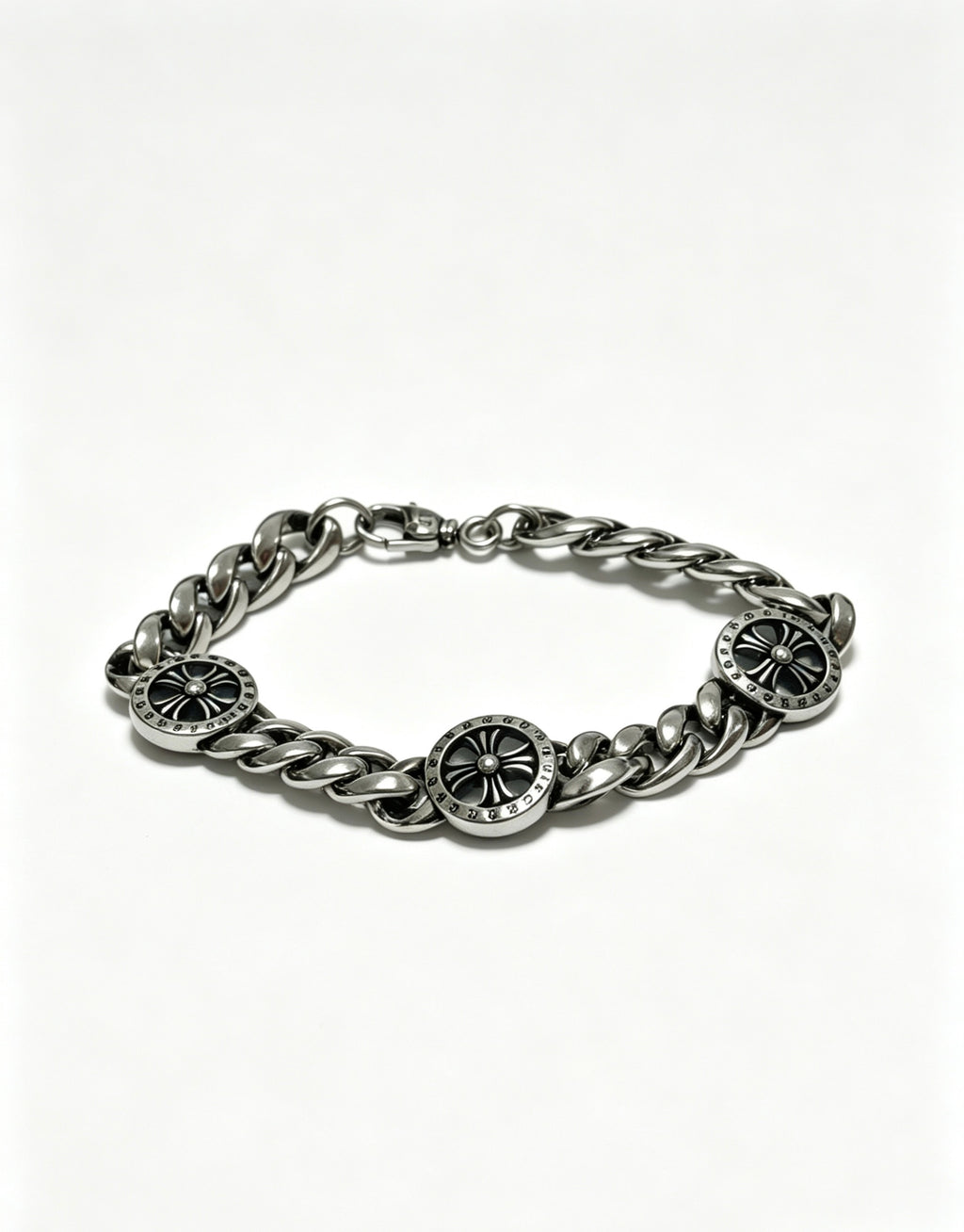 Chrome Hearts Cross Fleur-de-Lis Antiqued Polished Bracelet - album image 1