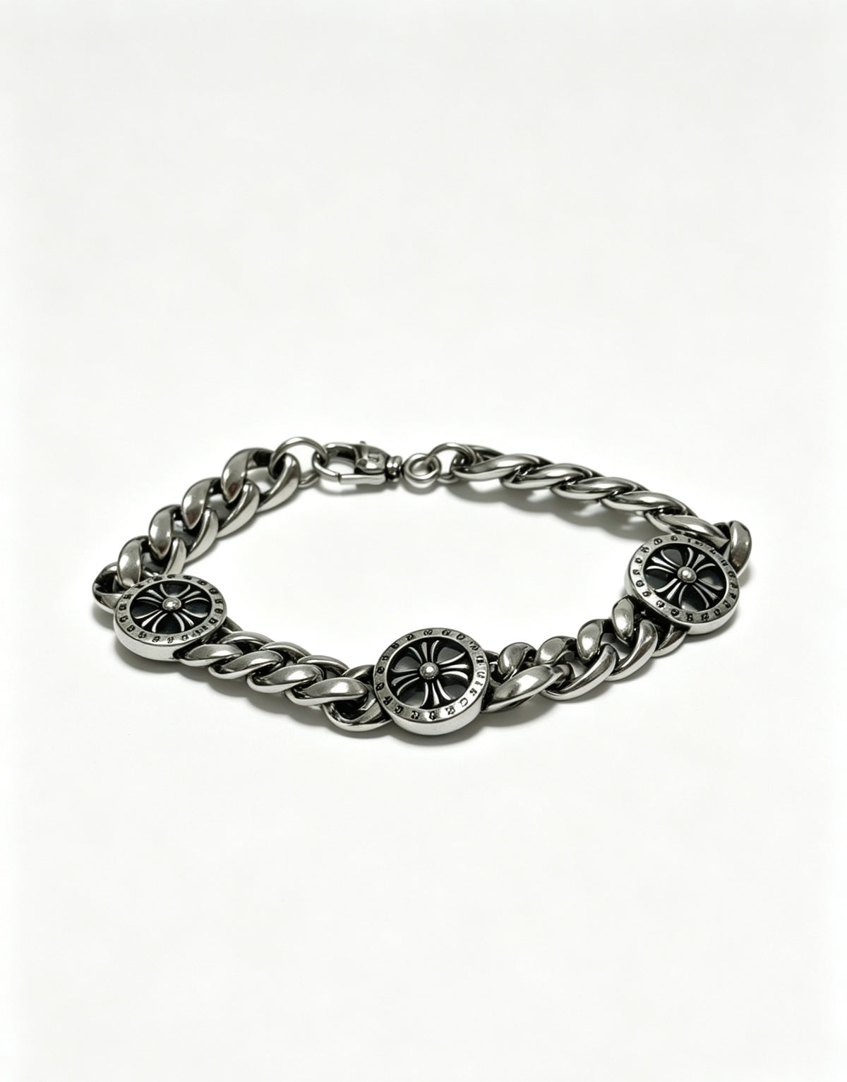 Chrome Hearts Cross Fleur-de-Lis Antiqued Polished Bracelet - album image 1
