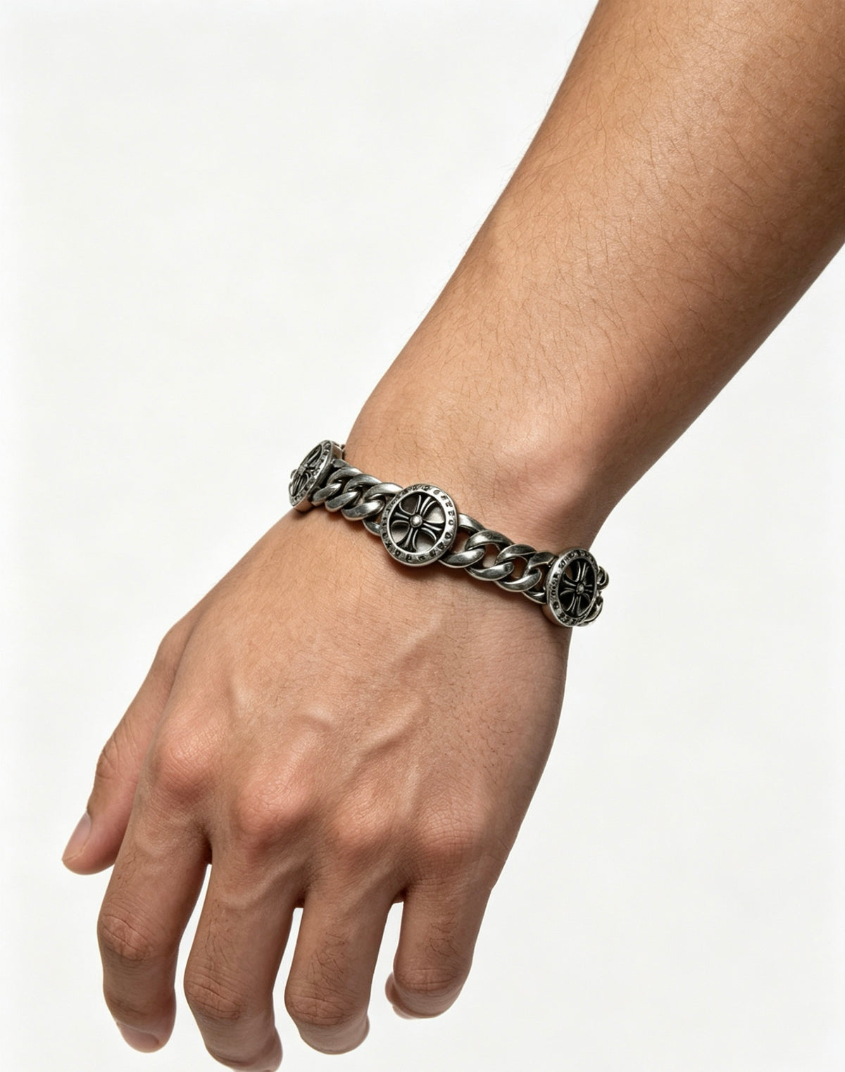Chrome Hearts Cross Fleur-de-Lis Antiqued Polished Bracelet - album image 10