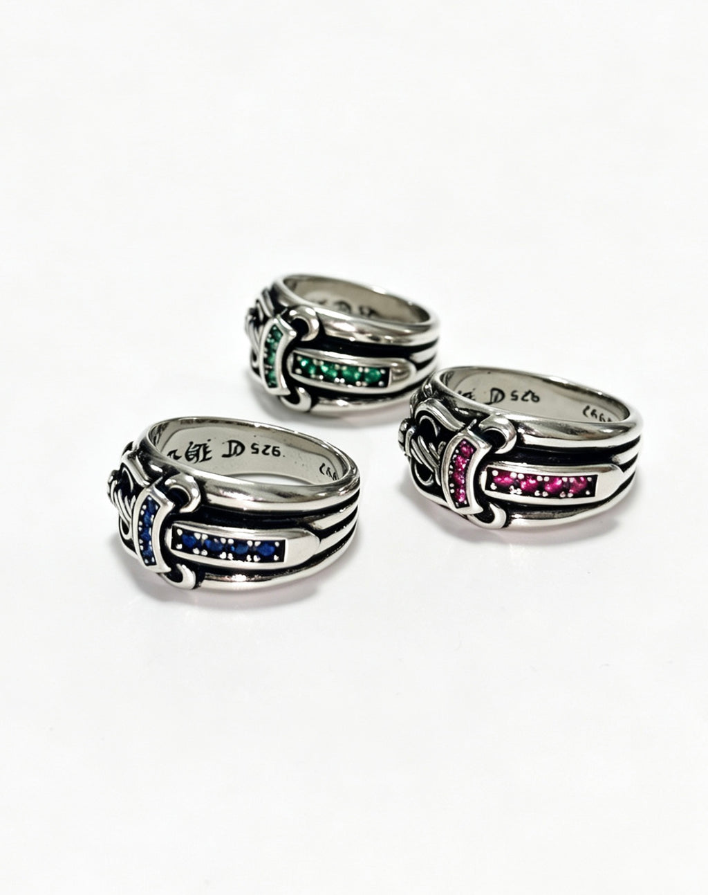 Chrome Hearts Blue Accent Cross Band Ring - album image 10
