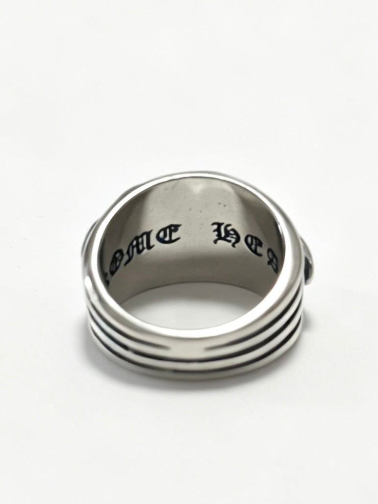Chrome Hearts Layered Edge Script Ring - album image 2