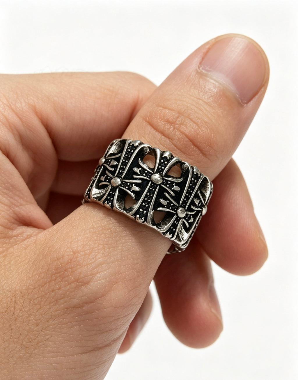 Chrome Hearts Compact Gothic Cross Signet Ring - album image 8