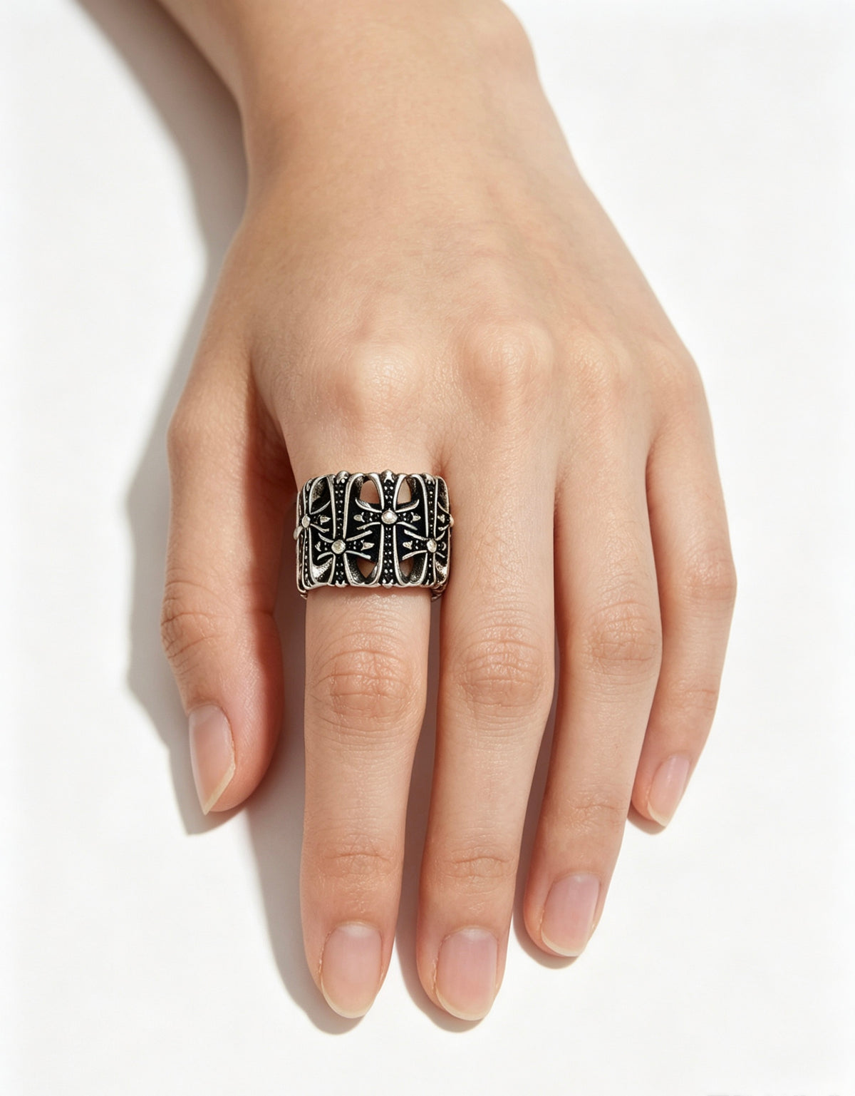 Chrome Hearts Compact Gothic Cross Signet Ring - album image 9