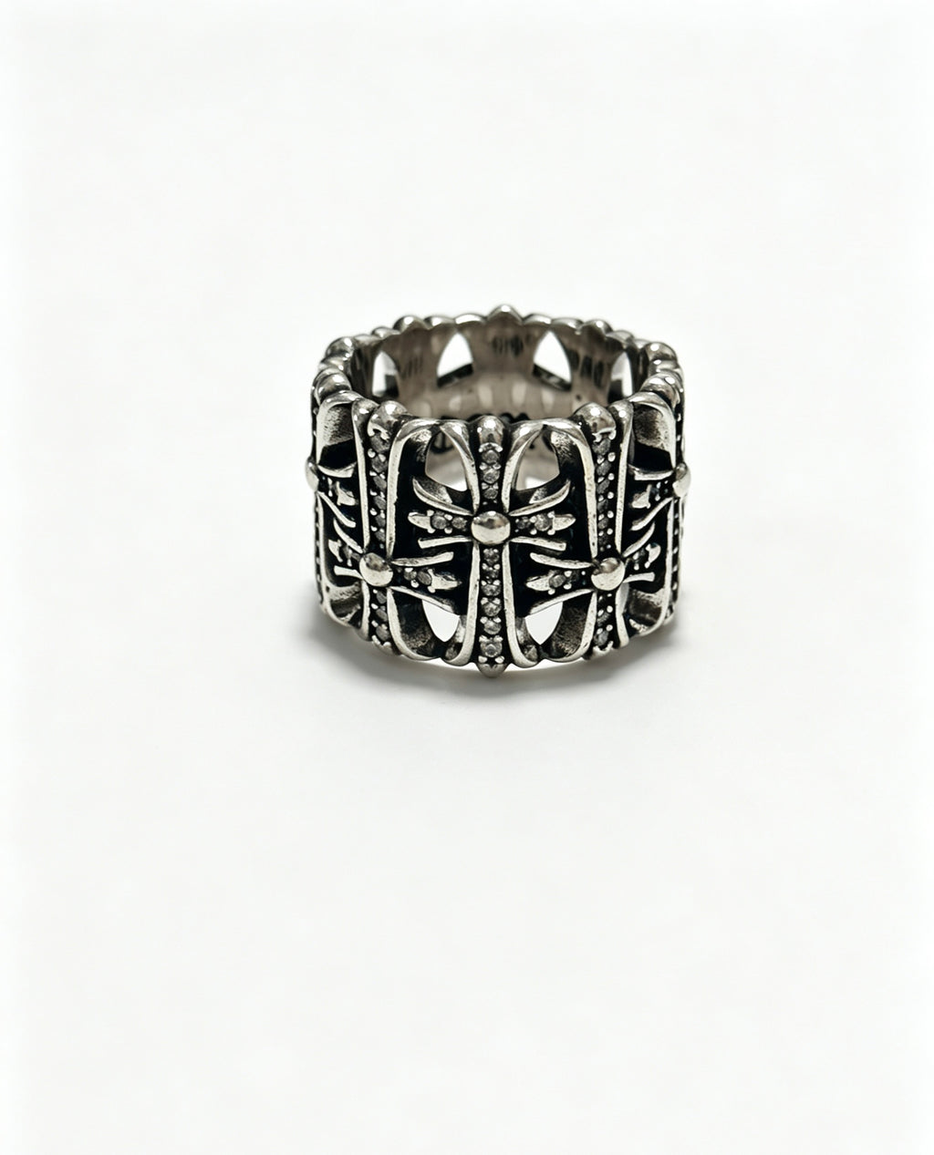 Chrome Hearts Large Ornate Cross Shield Ring - album image 1