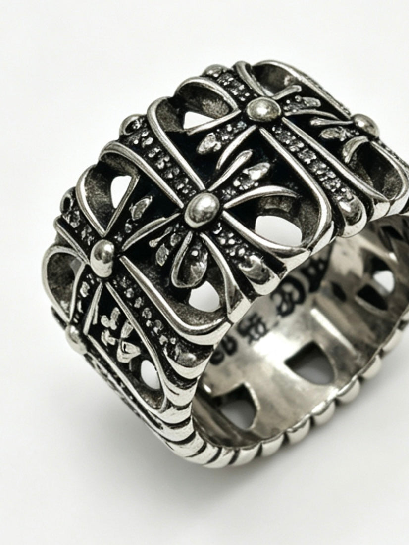 Chrome Hearts Large Ornate Cross Shield Ring - album image 6