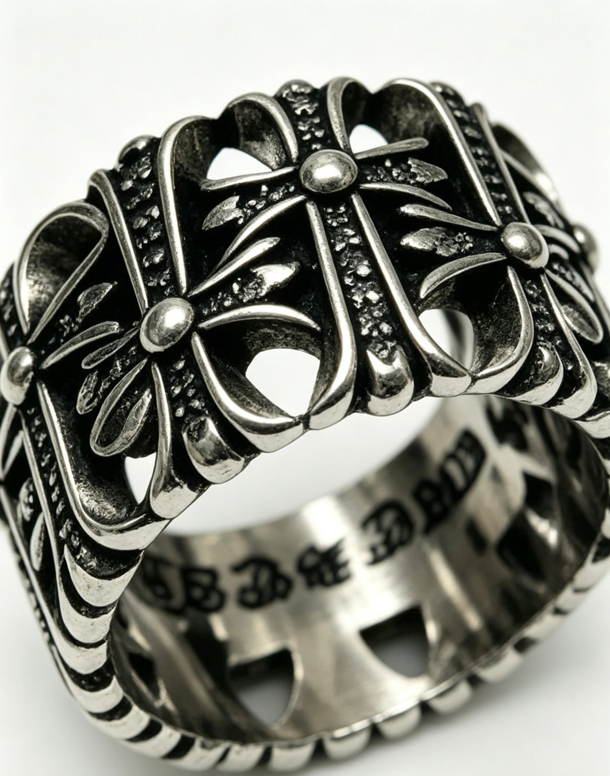 Chrome Hearts Large Ornate Cross Shield Ring - album image 5